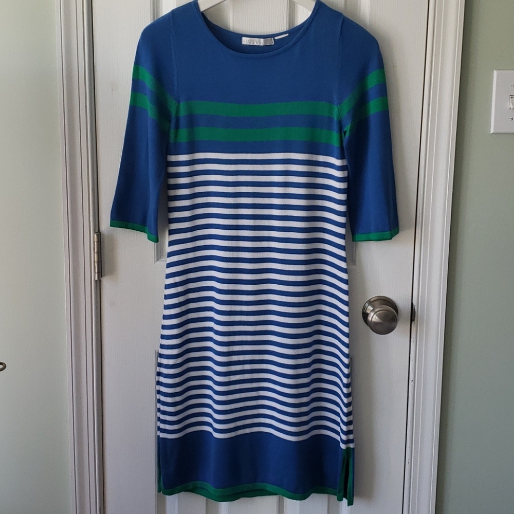 Design History Preppy Striped Sweater Dress